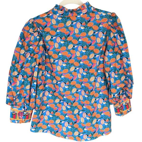 Emily Lovelock The Hailey Top in Blue - Size Small - Picture 5 of 6